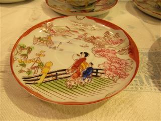 VTG LOT OF 19 JAPANESE EGGSHELL PORCELAIN PLATES, SAUCERS, CUPS & CREAMER-